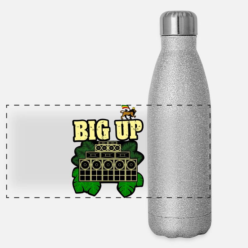 Reggae Big Up Soundsystem Panorama Glitzer Isolierflasche 500 ml