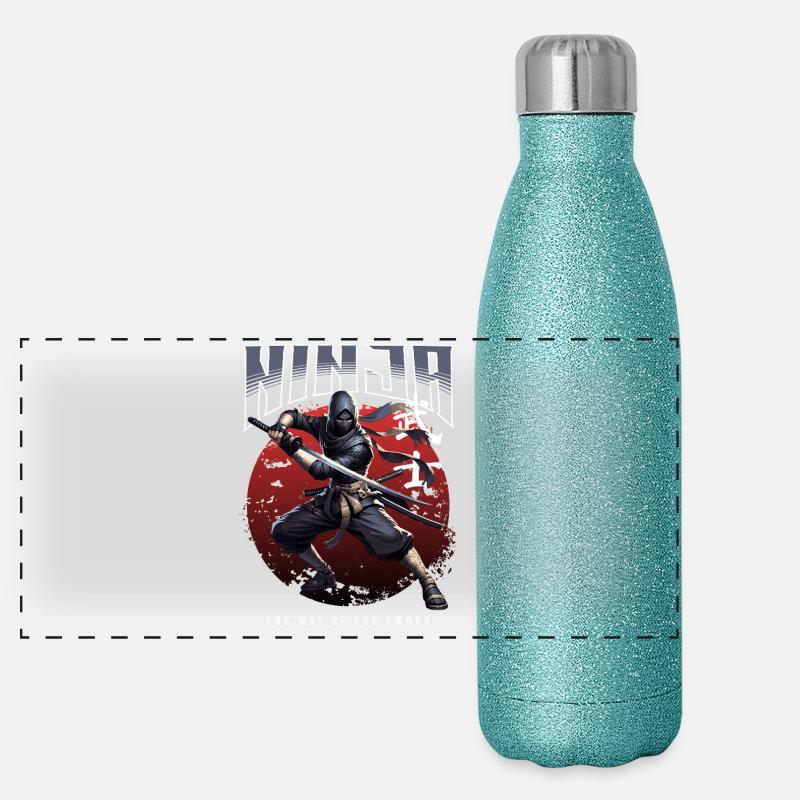 Ninja Pfad des Schwertes Panorama Glitzer Isolierflasche 500 ml