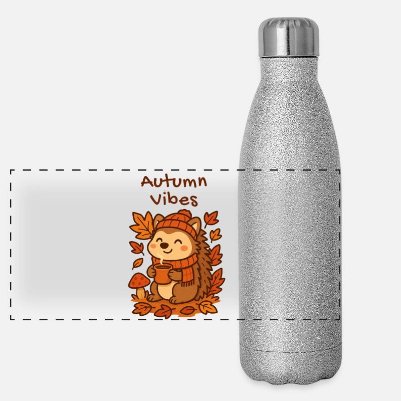 Hérisson câlin d’automne avec thé Cozy Autumn Gourde isotherme panoramique pailletée 500 ml