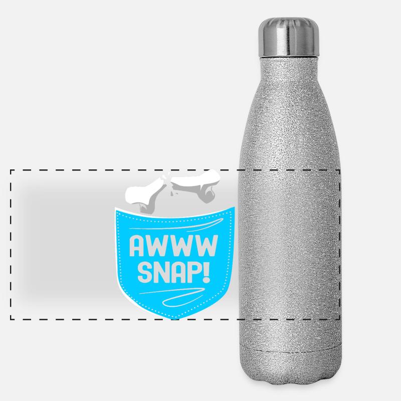 Knochenbruch Halloween Skelett Knochen Armbruch Panorama Glitzer Isolierflasche 500 ml