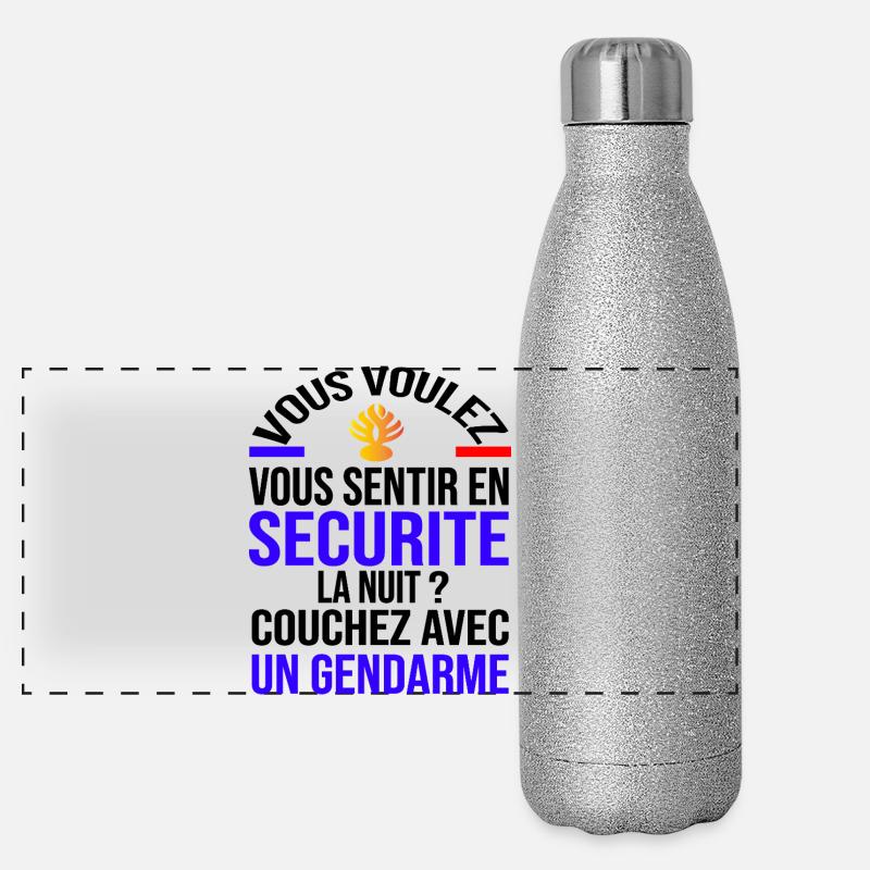 Se sentir en sécurité Gourde isotherme panoramique pailletée 500 ml