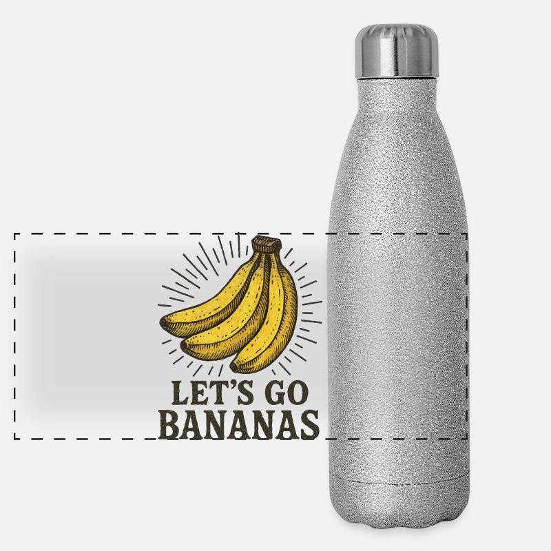 Bananas Lets Go Bananas Panoramic Glitter Thermal Bottle 500 ml