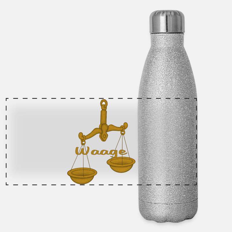 Signe du zodiaque Balance Gourde isotherme panoramique pailletée 500 ml