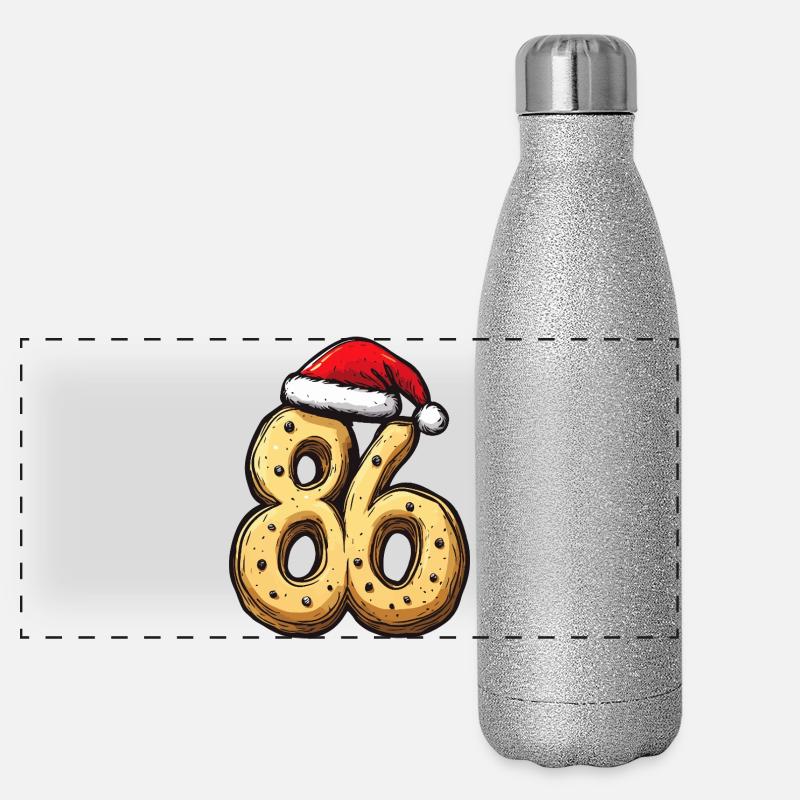 86 Numéro Cookie Noël Gourde isotherme panoramique pailletée 500 ml