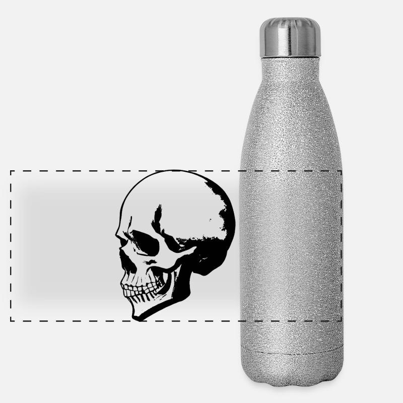 Crâne Gourde isotherme panoramique pailletée 500 ml