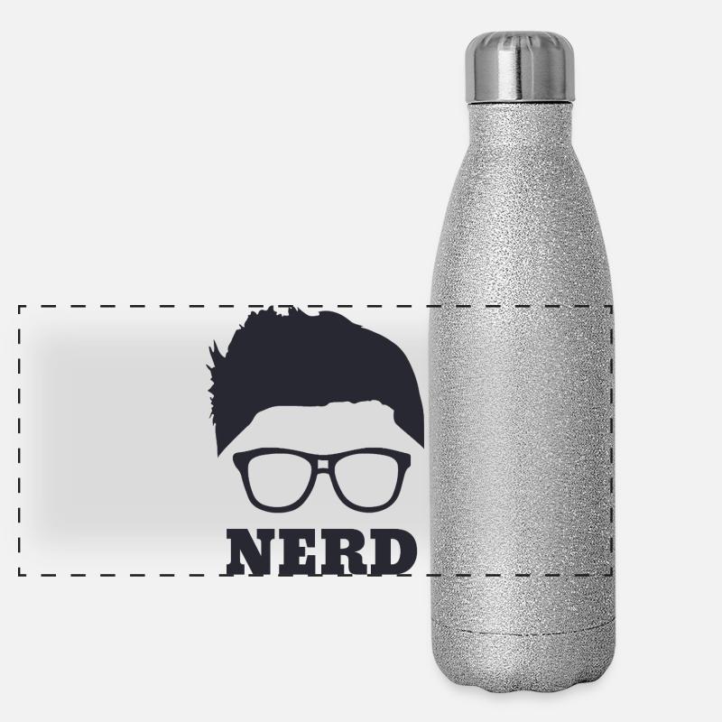 Nerd Panorama Glitzer Isolierflasche 500 ml