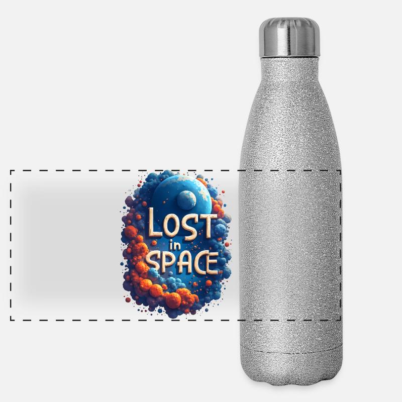 Lost in Space: Bunte Weltraumnebel Panorama Glitzer Isolierflasche 500 ml