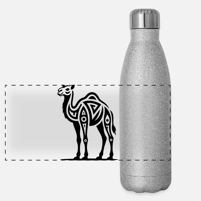 Nur ein Schwarzes Kamel #2 | N-imal_Wears Panorama Glitzer Isolierflasche 500 ml