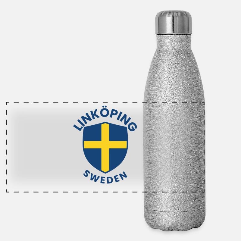 Bouclier de Linnköping, Suède Gourde isotherme panoramique pailletée 500 ml
