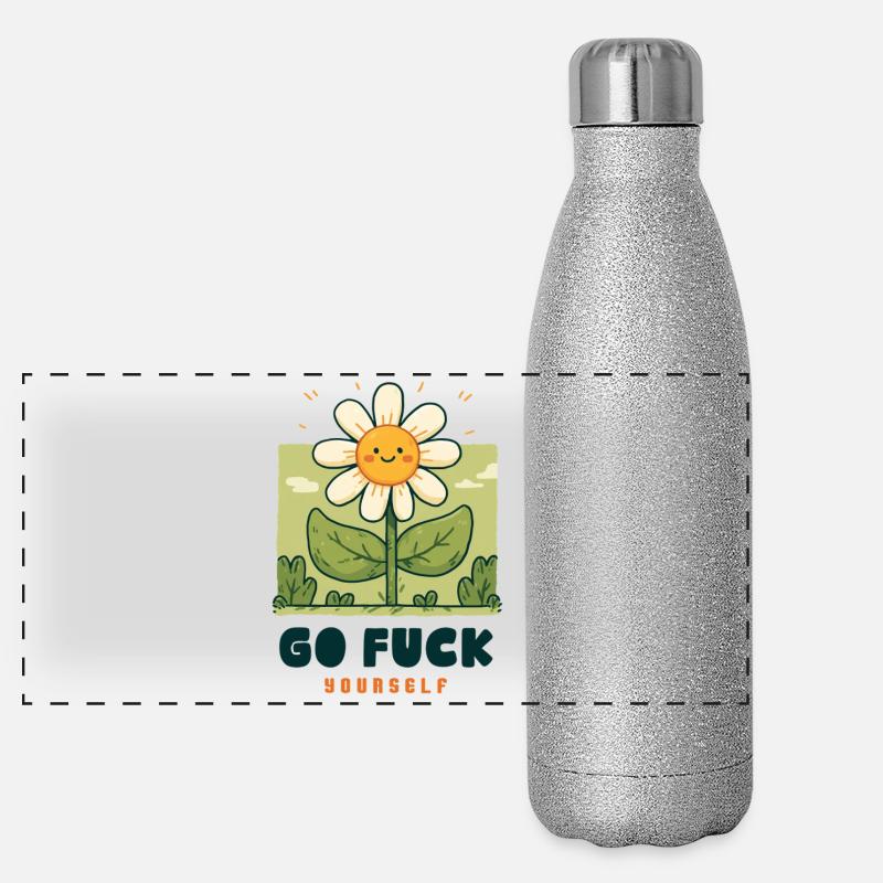 Freche Blume Panorama Glitzer Isolierflasche 500 ml