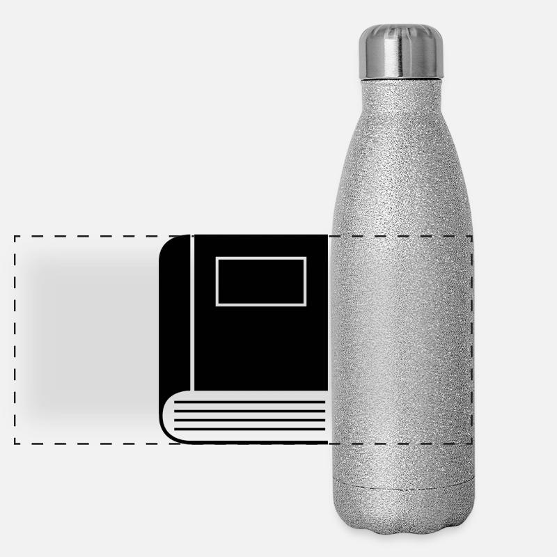 Livre fermé Gourde isotherme panoramique pailletée 500 ml