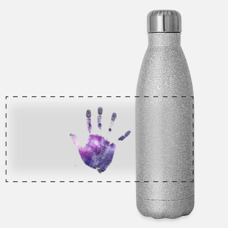 Galaxy hand Panoramic Glitter Thermal Bottle 500 ml