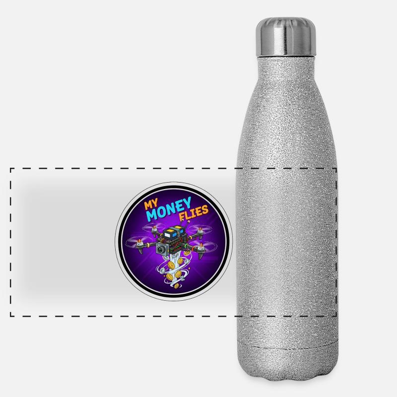 FPV-Drohne lustiges Geschenk Panorama Glitzer Isolierflasche 500 ml