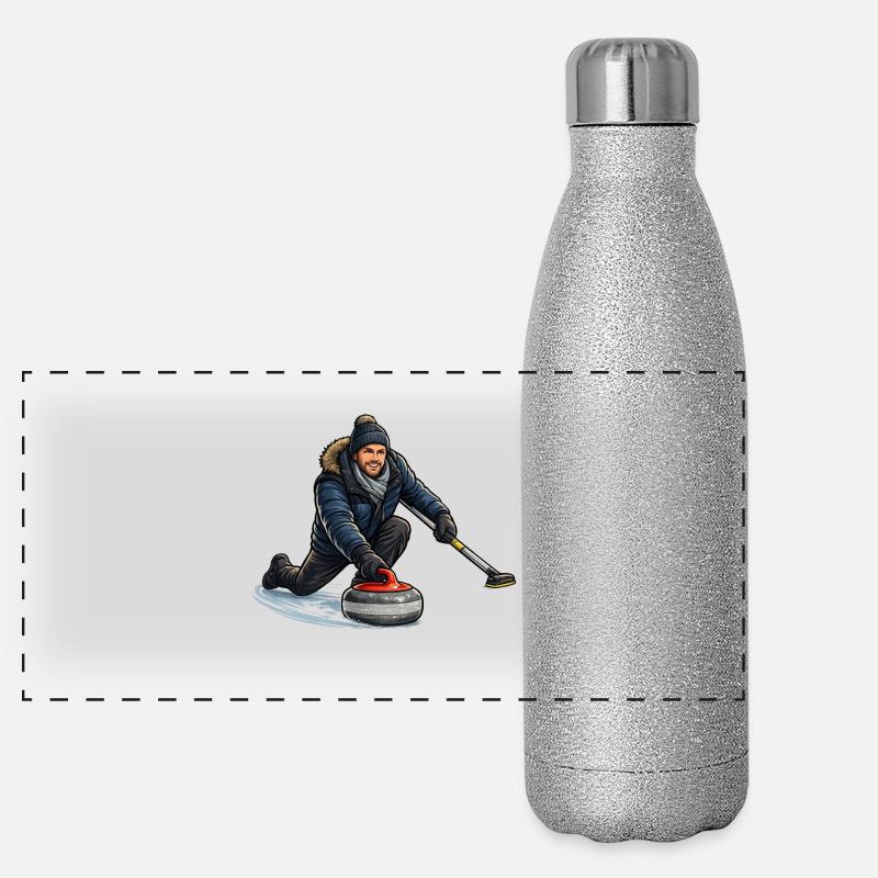 Curlingheld im Eiswind Panoramic Glitter Thermal Bottle 500 ml