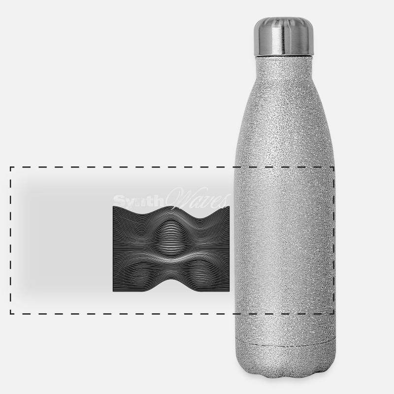 Synth waves Synthesizer  Panorama Glitzer Isolierflasche 500 ml