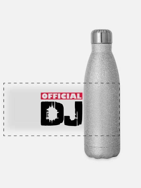 DJ - Gourde isotherme panoramique pailletée 500 ml - paillettes argentées - Devant