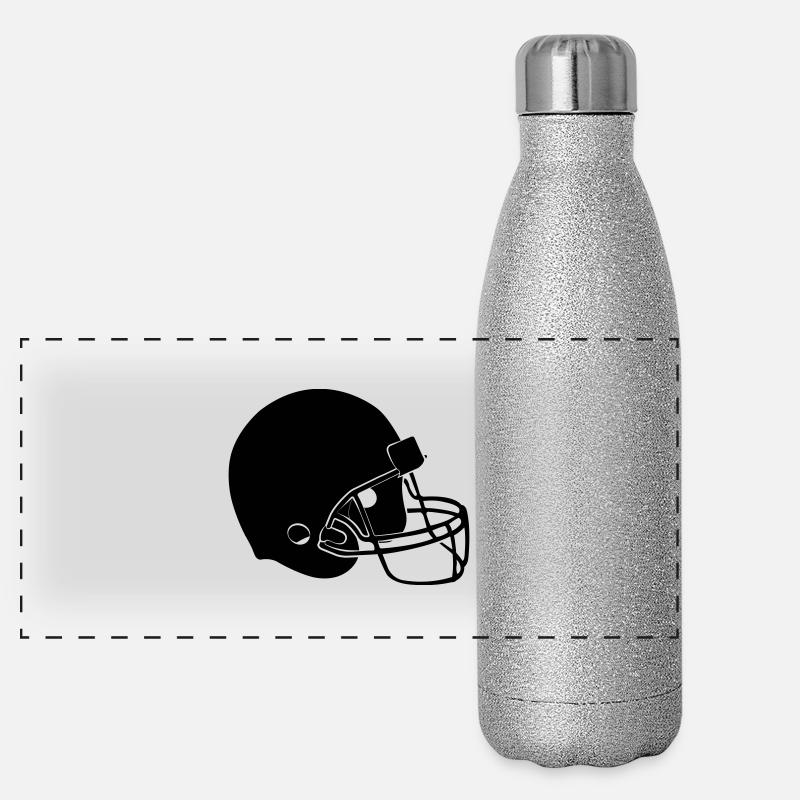 football helm Panorama Glitzer Isolierflasche 500 ml