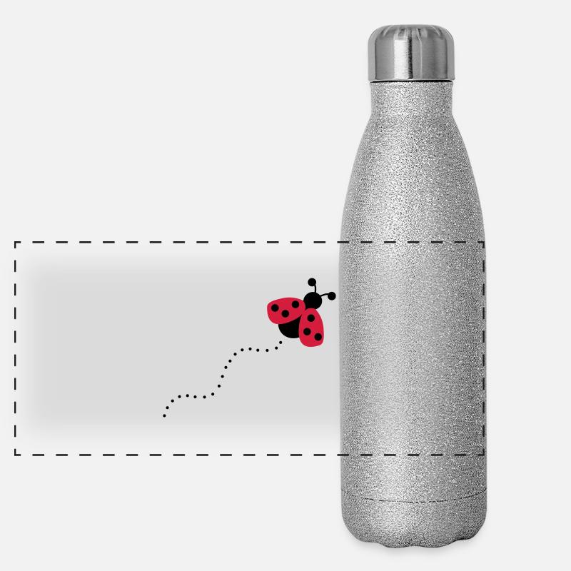 Marienkäfer Panorama Glitzer Isolierflasche 500 ml