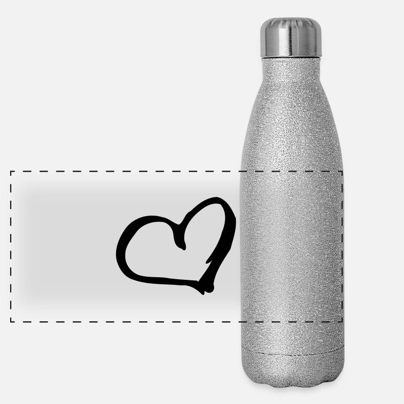 Heart Heart Panoramic Glitter Thermal Bottle 500 ml