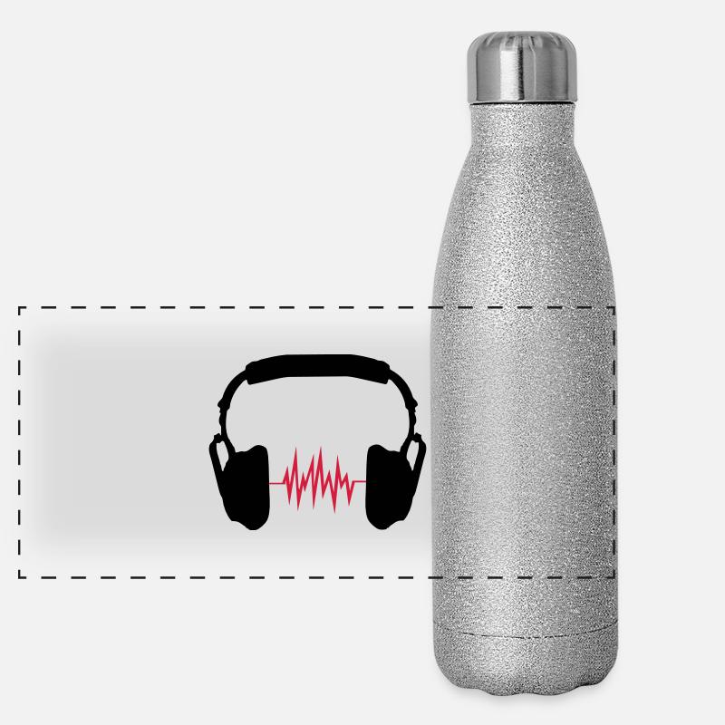 Kopfhörer Panorama Glitzer Isolierflasche 500 ml