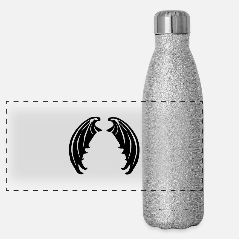Flügel von Vampiren oder Teufelchen Panorama Glitzer Isolierflasche 500 ml