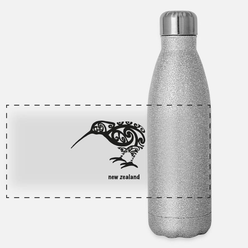 Neuseeland Panorama Glitzer Isolierflasche 500 ml