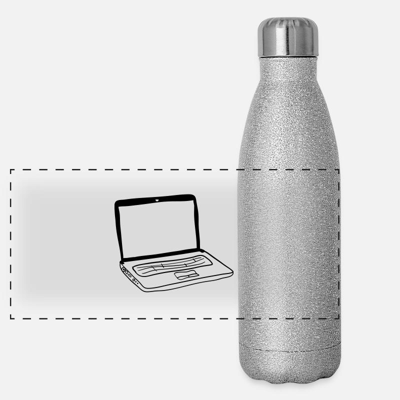 Laptop Panoramic Glitter Thermal Bottle 500 ml