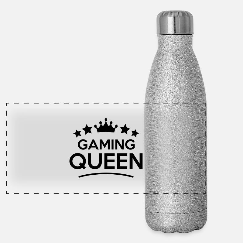 gaming queen stars Panorama Glitzer Isolierflasche 500 ml