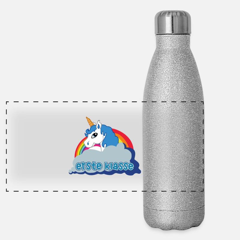 Erste Klasse! (Always be you) Panorama Glitzer Isolierflasche 500 ml