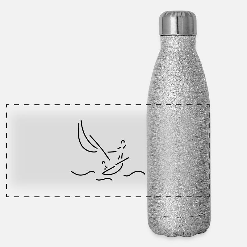 segeln segelboot Panorama Glitzer Isolierflasche 500 ml