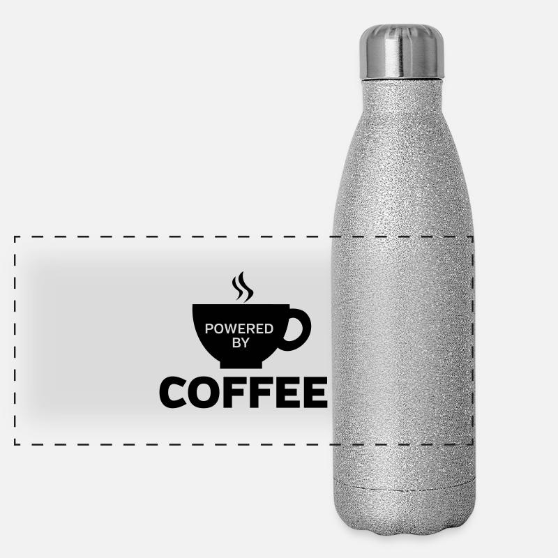 Powered By Coffee Panorama Glitzer Isolierflasche 500 ml