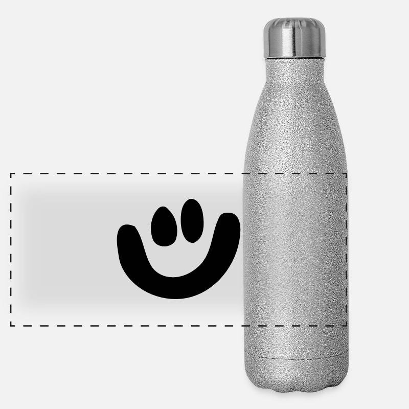 Smiley Panorama Glitzer Isolierflasche 500 ml