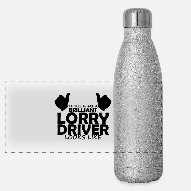brilliant lorry driver Panoramic Glitter Thermal Bottle 500 ml