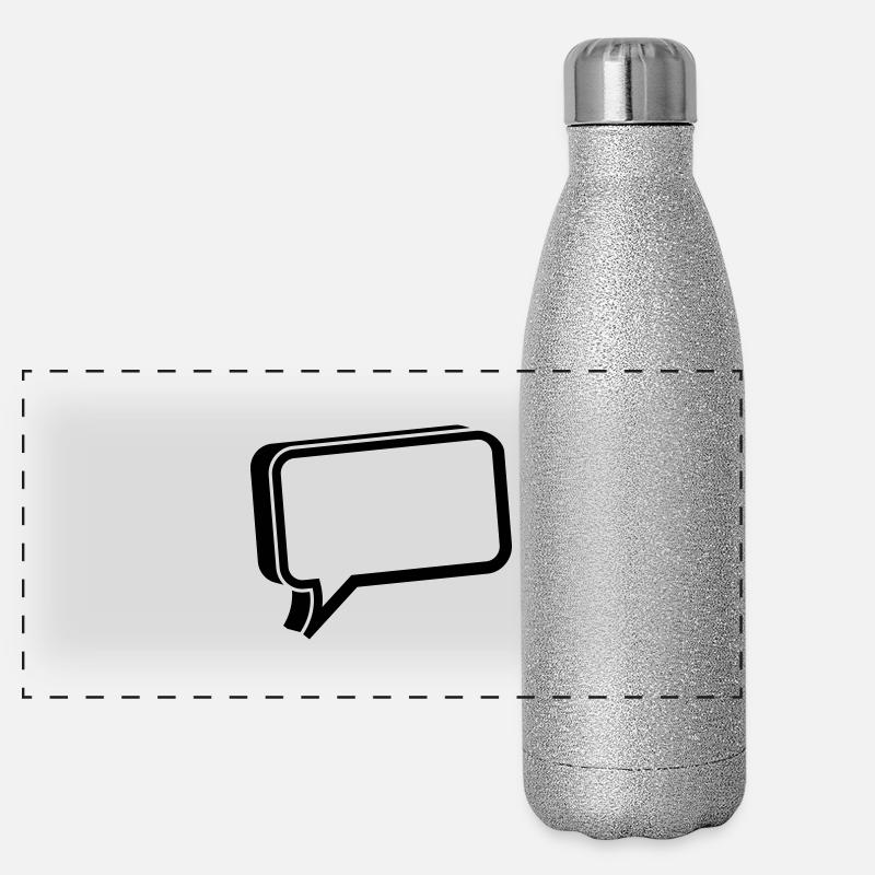 sprechblase 3d Panorama Glitzer Isolierflasche 500 ml