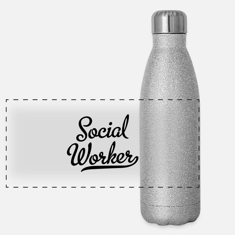 Sozialarbeiter Panorama Glitzer Isolierflasche 500 ml