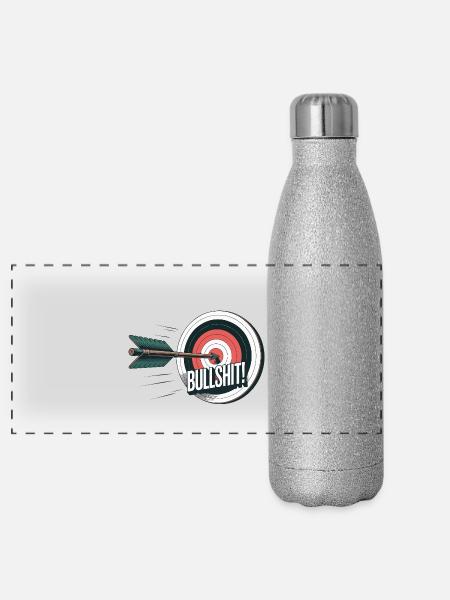 PFEIL UND BOGEN - Panorama Glitzer Isolierflasche 500 ml - Silber Glitzer