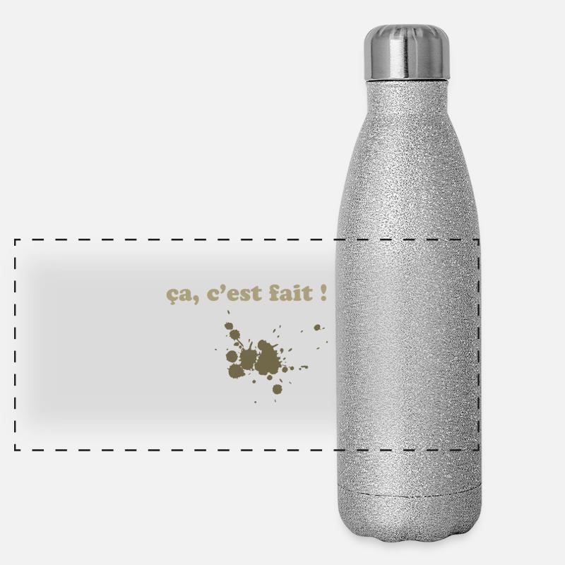 braune Flecken Panorama Glitzer Isolierflasche 500 ml