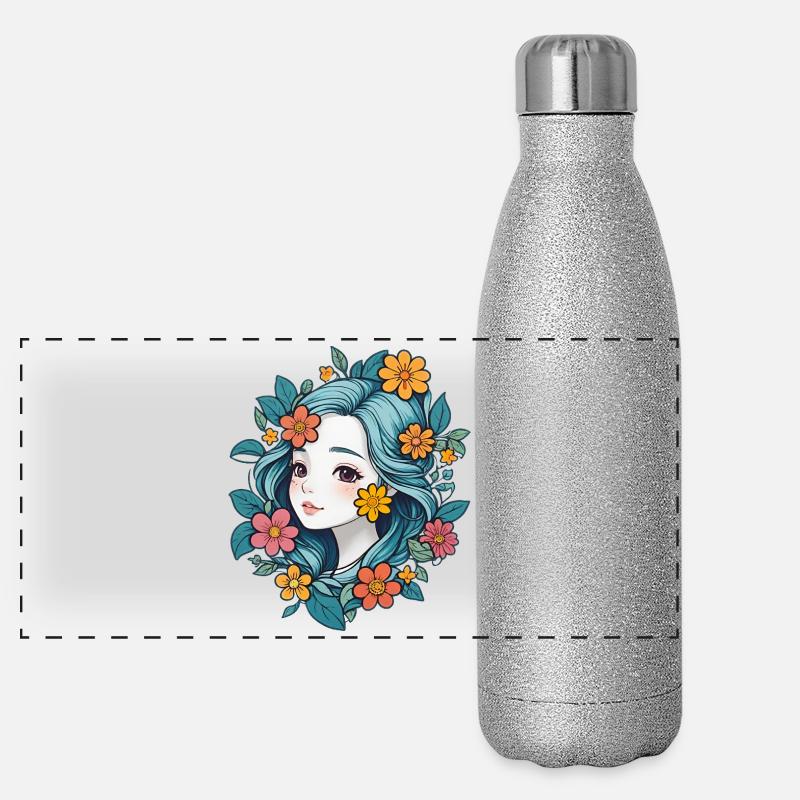 Fée des fleurs Gourde isotherme panoramique pailletée 500 ml