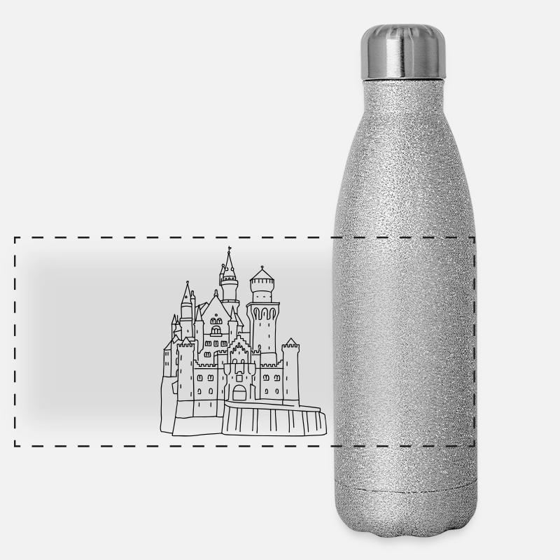Château de Neuschwanstein Gourde isotherme panoramique pailletée 500 ml