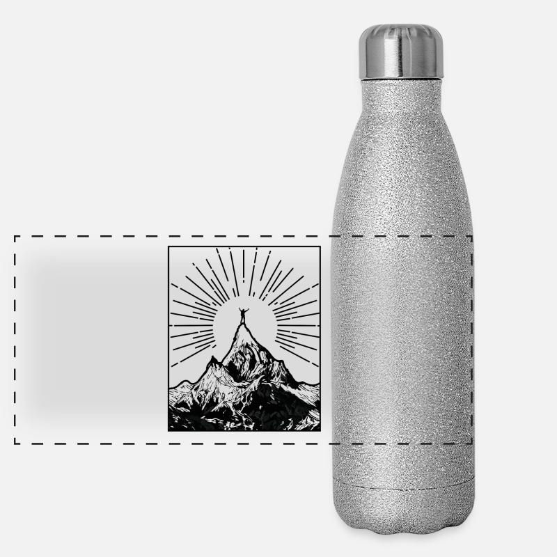 Mountain Panorama Glitzer Isolierflasche 500 ml
