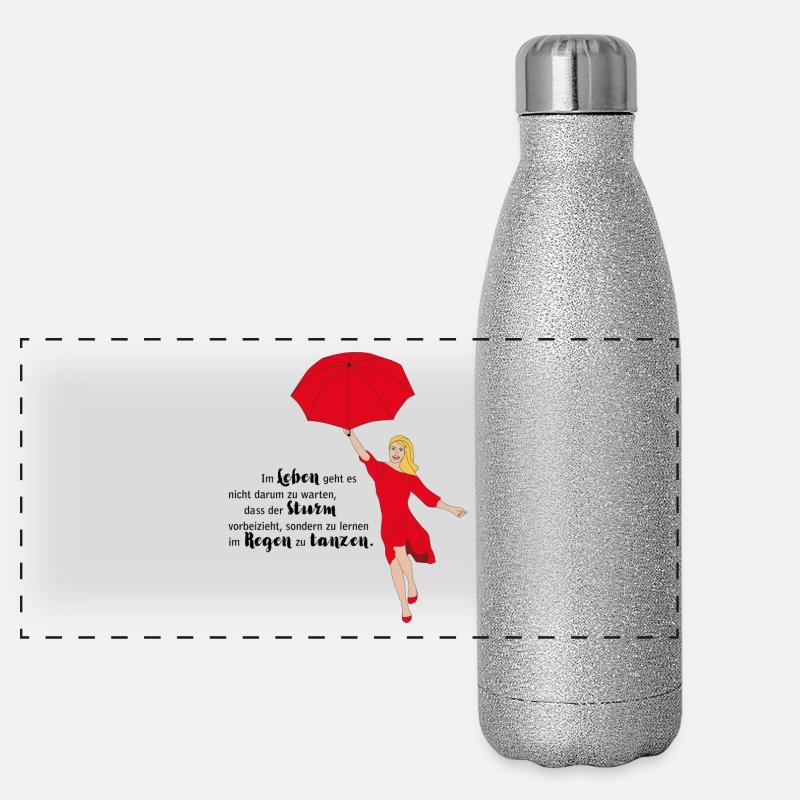 Dancing in the Rain Panorama Glitzer Isolierflasche 500 ml