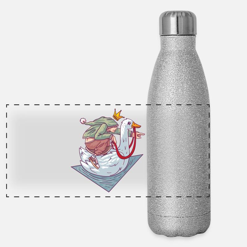 Brüder Grimm Die goldene Gans Märchen Panorama Glitzer Isolierflasche 500 ml