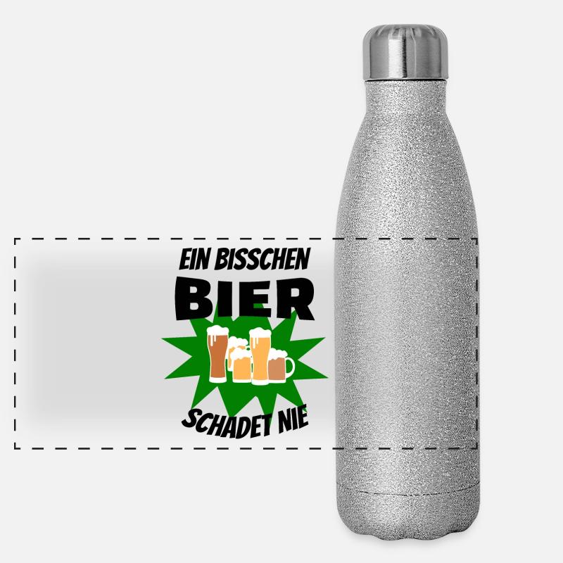 Ein bisschen Bier schadet Nie Bier Panorama Glitzer Isolierflasche 500 ml