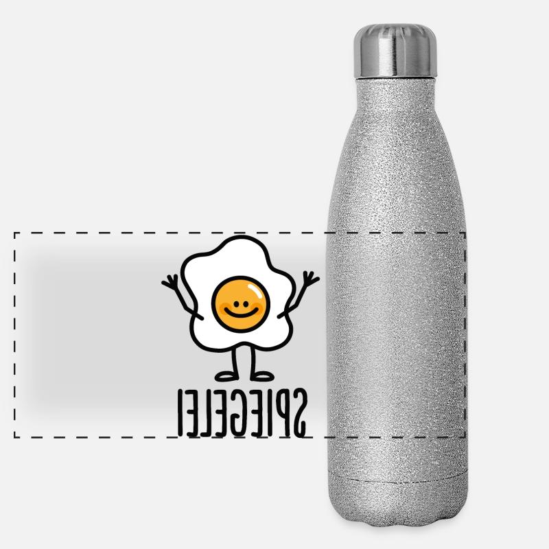 Spiegelei Spiegelbild Keto Ketogen Keton Ei Diät Panorama Glitzer Isolierflasche 500 ml