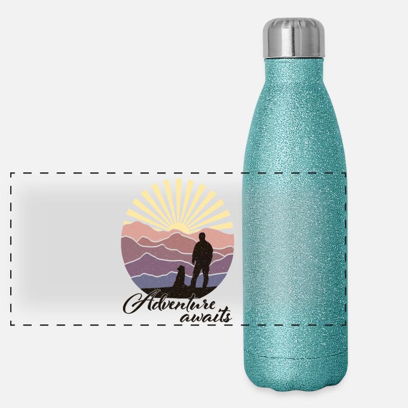 Adventure Awaits Panoramic Glitter Thermal Bottle 500 ml