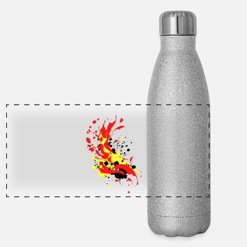 splash bunt farbe muster aufdruck comic style Panorama Glitzer Isolierflasche 500 ml