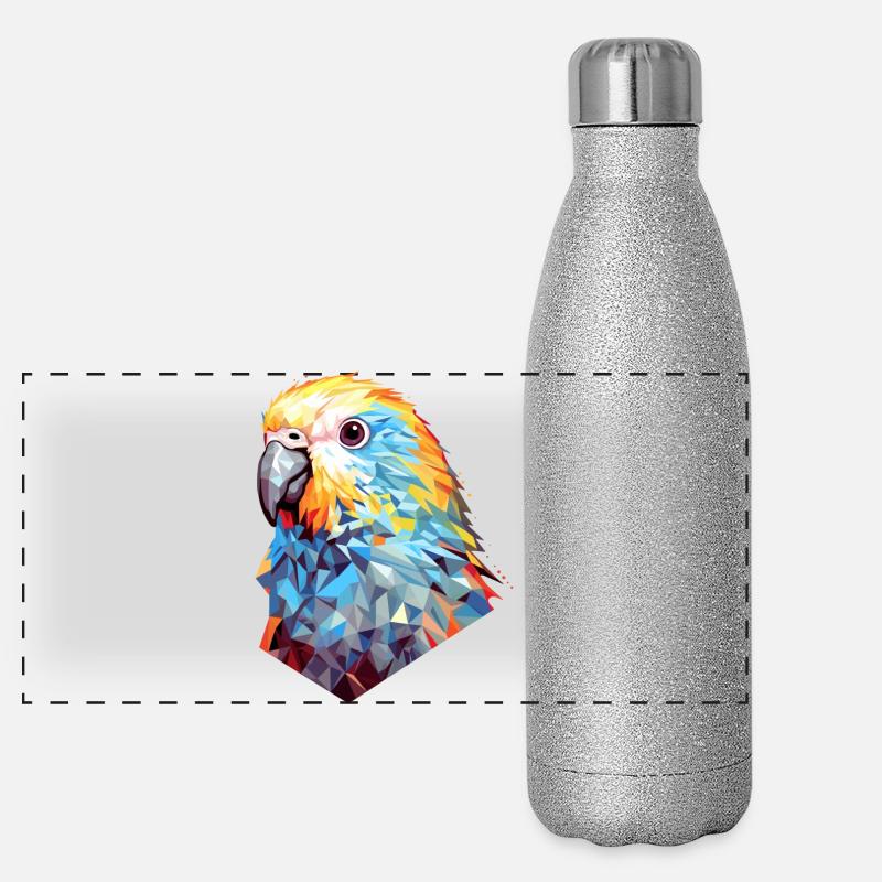 Perruche Polygone Bird Perruches Gourde isotherme panoramique pailletée 500 ml