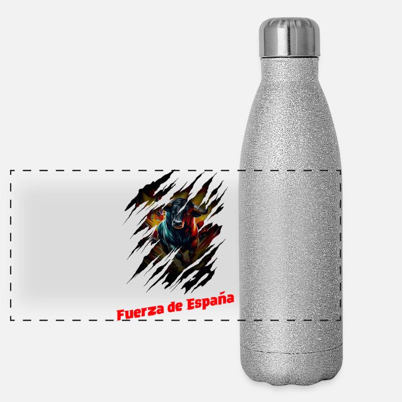 Spanien Matador Stierkampf Stier Panorama Glitzer Isolierflasche 500 ml