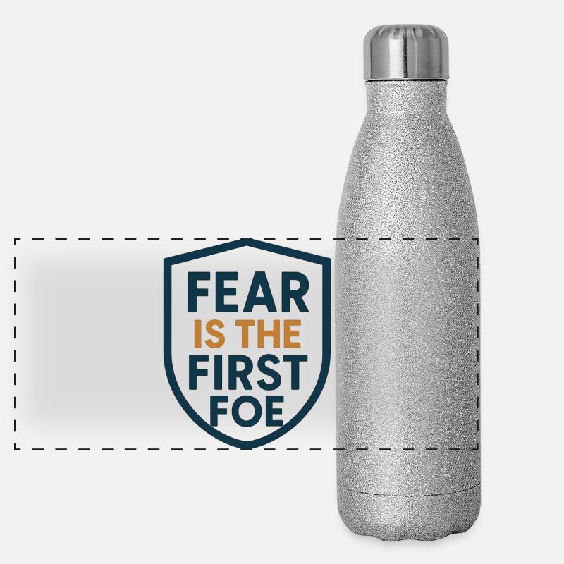 La peur est la première conception de bouclier ennemi Gourde isotherme panoramique pailletée 500 ml