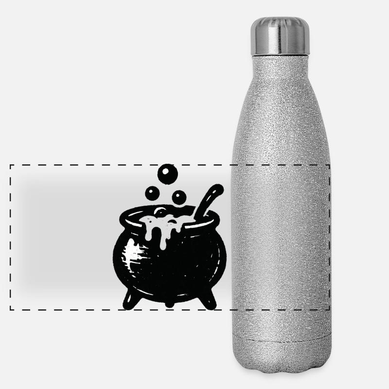 Chaudron de sorcière Bubble Magic Gourde isotherme panoramique pailletée 500 ml